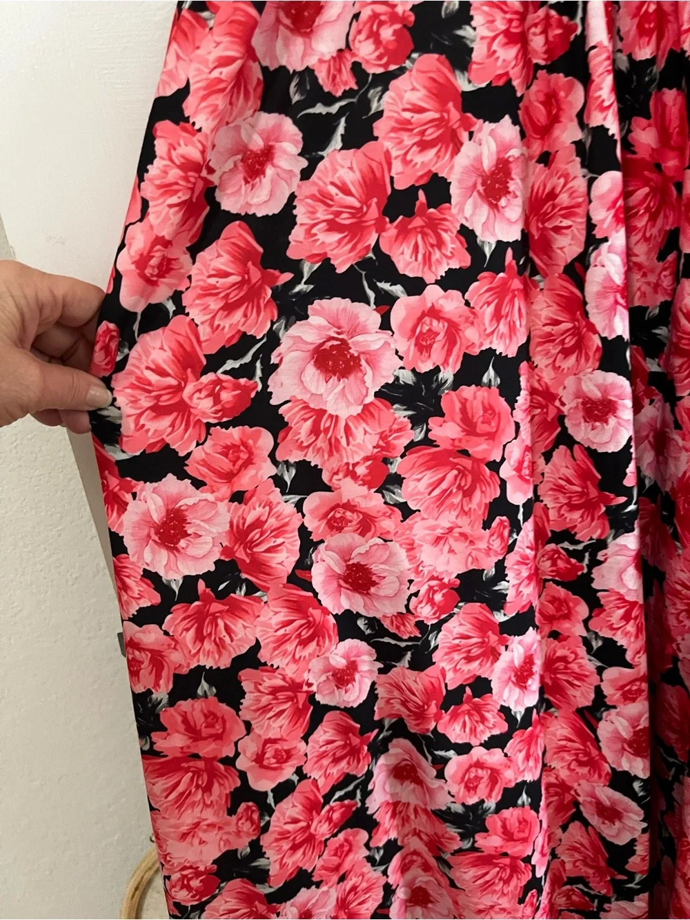 Grace Karin Coral Pink Floral V-Neck Midi Dress - Picture 13 of 13